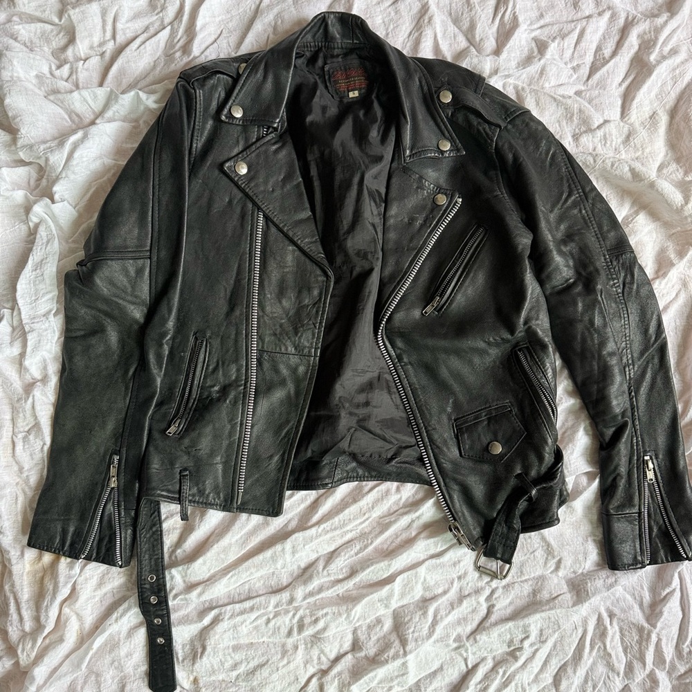 Black Leather Biker Jacket